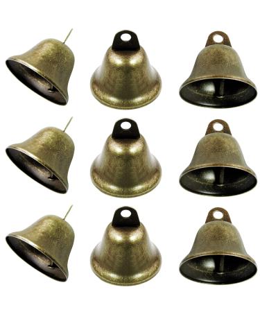 40 Pieces Vintage Bell Bronze Bell Windchime Bells Witch Bells Jingle Bells Brass Bells Christmas Bells for Crafts 1.5 Inch Bell for Dog Training Housebreaking Wedding Wind Chimes Christmas Decoration