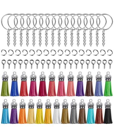 Keychain Rings for Crafts, Selizo 120pcs Gold Keychain Hardware Includes  60pcs Key Chain Hooks and 60pcs Key Rings for Keychains, Acrylic Blanks and