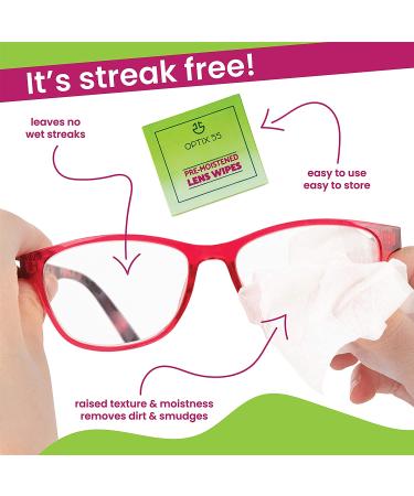  Eyeglass Cleaner Lens Wipes - 400 Pre-Moistened Individual  Wrapped Eye Glasses Cleaning Wipes, Glasses Cleaner Safely Cleans Glasses,  Sunglasses, Phone Screen, Electronics & Camera Lense