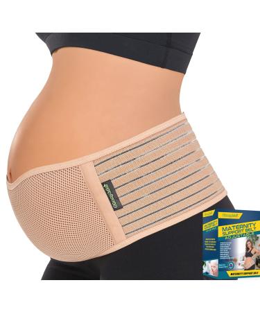 ChongErfei 2 in 1 Postpartum Belly Band Waist/Pelvis Belt C-Section Natural  Labour Belly Wraps Back Support Recovery Belt (Beige-2in1, Plus Size)