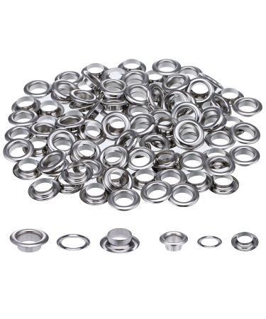 100pc 1/4 Grommets Eyelets for Clothes, Leather, Canvas - Self-Backing
