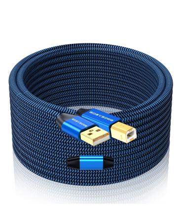 GOSYSONG USB Printer Cable 40ft Active USB A to B Printer Cable High Speed Long Printer USB Cable 40ft USB Type A to Type B Printer Cable Blue