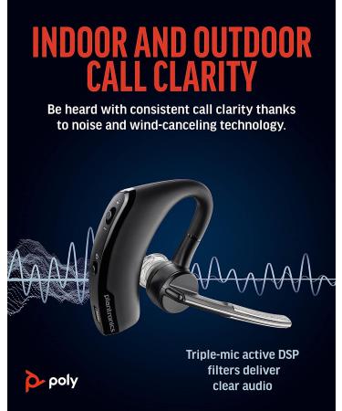Poly Voyager Legend Wireless Headset (Plantronics) - Single-Ear Bluetooth  w/Noise-Canceling Mic - Voice Controls - Mute & Volume Buttons - Ergonomic  Design -Connect to Mobile/Tablet via Bluetooth -FFP