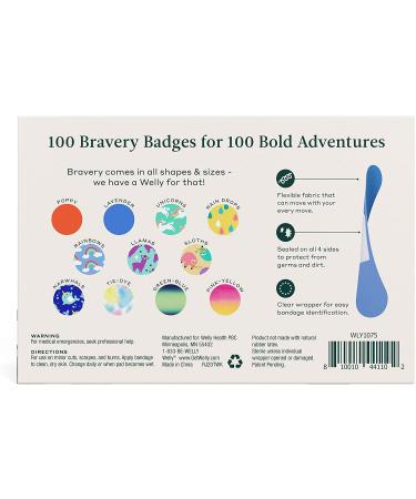 Welly Bandages, Heroic Kit - Bravery Badges, Adhesive Flexible Fabric  Waterproof and Hydrocolloid, Assorted Shapes and Patterns for Minor Cuts  Scrapes and Wounds