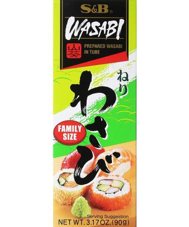 S&B Prepared Wasabi in Tube, Family Size, 3.17 oz (90 g)