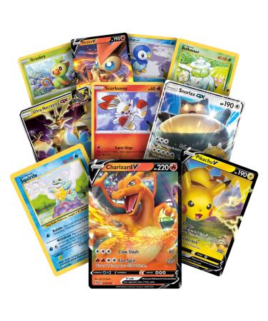 25 Assorted Pokemon Card Pack with Foils, Rares, & Collectible Coin 