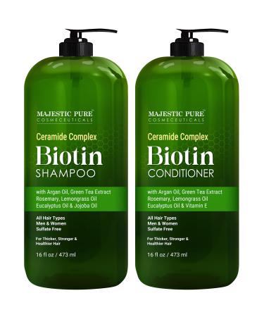 Majestic Pure Biotin Shampoo - with Vegan Collagen - Best for Hair