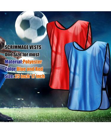 Geyoga 24 Pack Pinnies Scrimmage Vests Practice Jersey for Men Soccer Vests Adult Soccer Training Vest Adult Basketball Jersey Team Practice Vests