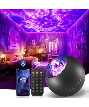 Galaxy Projector,Night Light Projector Star Projector Bedroom Ocean Wave  Projector Kids White Noise Music Bluetooth Starlight,Projector Lamp Ceiling  Timer Sensory Led Gift Room Remote 