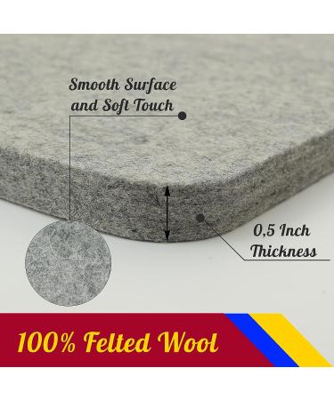  17''x13.5'' Wool Pressing Mat for Quilting, 100% Wool from New  Zealand, Portable Felted Wool Ironing Mat with a Silicon Iron Rest Pad