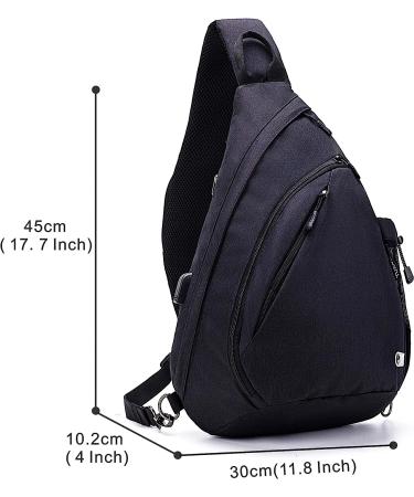 TurnWay Water-Proof Sling bag/Crossbody Backpack/Shoulder Bag with USB  Charging Port for Travel, Hiking, Cycling, Camping