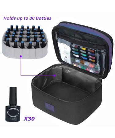 Unique Bargains Portable With 35 Bottles Slots Travel Nail Polish