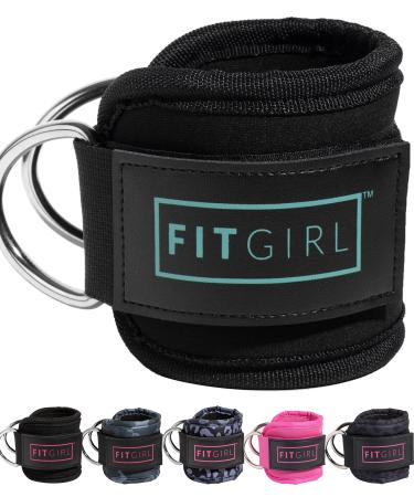 FITGIRL - Wrist Straps for Weightlifting for Women, Gym Lifting Wraps to  Improve Muscle Gain for Legs, Back, Shoulders, Core Black