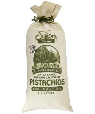 Setton Farms Extra Large Pistachios in Burlap Bag, Dry Roasted With Sea Salt, 48 Ounce Dry Roasted With Sea Salt 48 Ounce (Pack of 1)