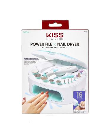 KISS Power File X Nail Dryer, All-In-One Nail Care Kit (2464N)