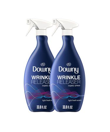 Downy Wrinkle Releaser Fabric Spray Light Fresh Scent 33.8 Fl Oz (Pack of 2)