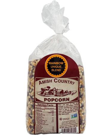 Amish Country Popcorn | 2 lb Bag | Rainbow Popcorn Kernels | Old Fashioned, Non-GMO and Gluten Free (Rainbow - 2 lb Bag) 2 Pound (Pack of 1)