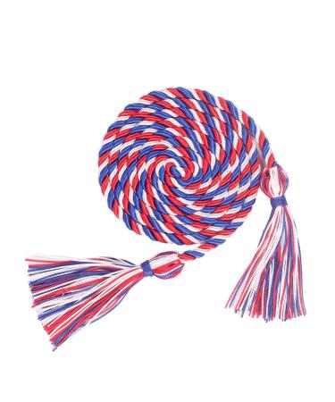 Graduation Honor Cords, 68" Long (Royal Blue/White/Red)