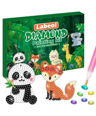 Labeol 5D Diamond Painting Kit for Kids with Wooden Frame Art and