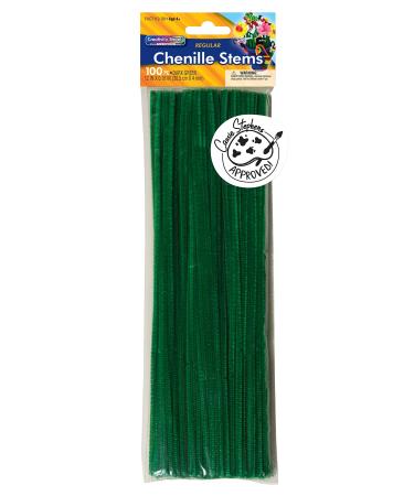 Creativity Street Chenille Stems/Pipe Cleaners Dark Green 12 Inch x 4mm 100 Count