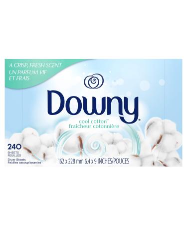 Downy Dryer Sheets Laundry Fabric Softener, Cool Cotton, 240 Count Dryer Sheets, 240 Count
