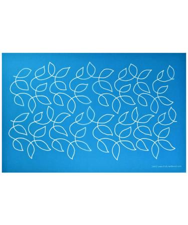 Full Line Stencil - Large Meandering Leaves- Edge to Edge Stencil  Continuous Line Template for Free Motion