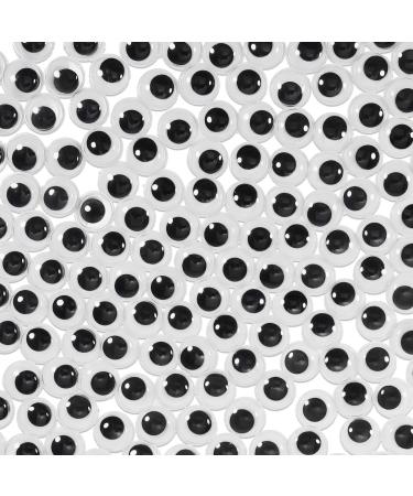  TOAOB 200pcs Black Wiggle Googly Eyes Self Adhesive with  Eyelashes Round 8mm 10mm 12mm 15mm 20mm Plastic Sticker Eyes for DIY Crafts  Scrapbooking Decoration : Arts, Crafts & Sewing