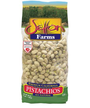 Setton Farms Premium Pistachios, Dry Roasted with Sea Salt, 3lb Bag (48 oz)