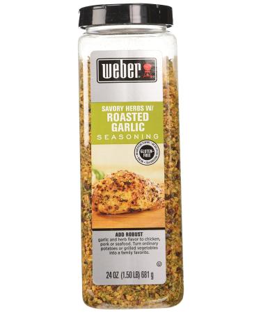 Weber All Natural Savory Herbs w Roasted Garlic Seasoning No MSG Gluten Free