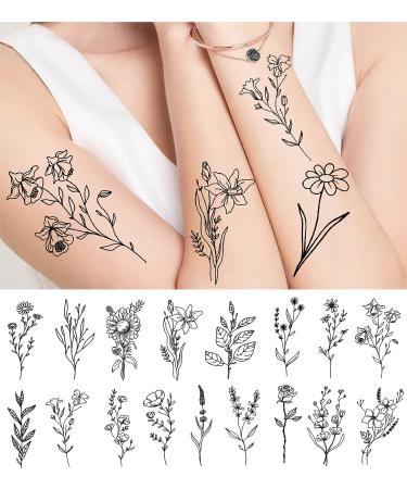 small flower tattoos on hand