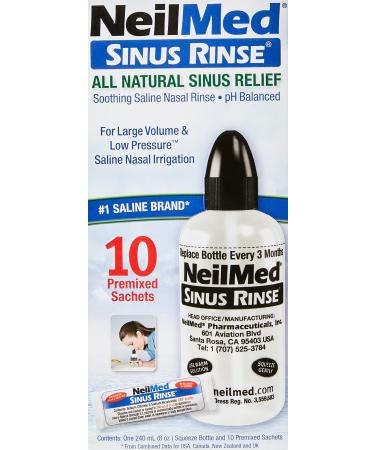 2 x NeilMed Sinus Rinse Pediatric Starter Kit Soothing Saline Nasal 10  Sachets