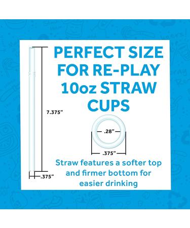  Re Play Made in USA 10 Oz. Straw Cups for Toddlers, Pack of 3 -  Reusable Kids Cups with Straws and Lids, Dishwasher/Microwave Safe - Toddler  Cups with Straws 3.13 x