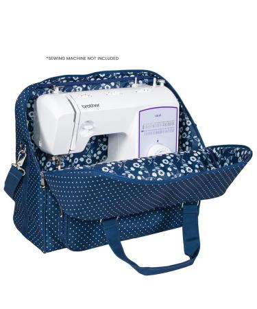 Everything Mary Collapsible Rolling Sewing Case Blue Polka Dot Each
