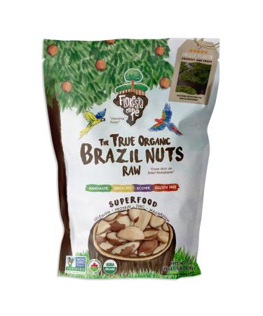 The True Organic Premium Brazil Nuts (1 LB) - Medium Size - Raw Fresh Handmade Sustainably Harvested Whole Unsalted - Non-Gmo Certified Organic Kosher Medium Size 1 Pound (Pack of 1)