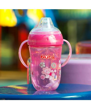 Nuby Flower 2 Handle No-Spill Sippy Cup, 8 oz - Parents' Favorite