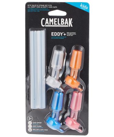 CamelBak Eddy Kids Bottle Accessory 2 Bite Valves/2 Straws, Ice Blue 