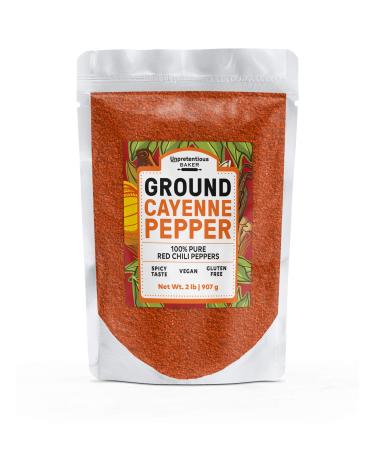 Cayenne Pepper Ground by Unpretentious Baker (2 lb), Spicy Flavor, Tacos, Soups, Sauces, Restaurant Quality