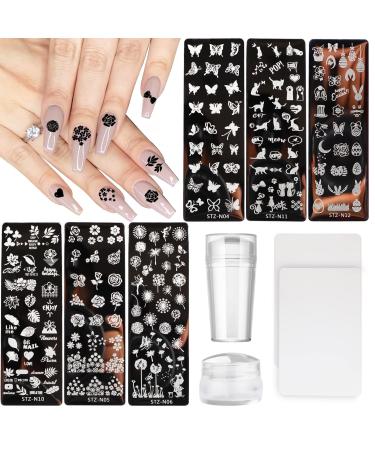 Nail Art Template Mix Designs Stamping Image Plates for Manicure Nail Salon  - Walmart.com
