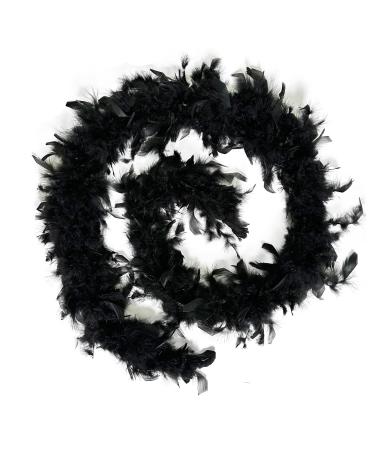 HAPPY FEATHER 2 Yards 5-6inch Black Ostrich Feathers Trim Fringe for DIY  Dress Sewing Crafts