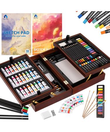 Art Supplies, 240-Piece Drawing Art Kit, Gifts for Girls Boys Teens, Art Set  Crafts Case with Double Sided Trifold Easel, Includes Sketch Pads, Oil  Pastels, Crayons, Colored Pencils (Pink)