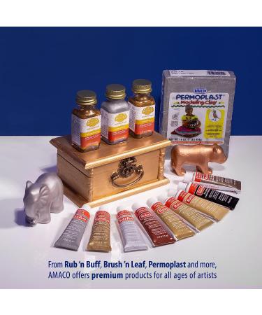 AMACO Rub N Buff Wax Metallic Finish Gold Kit - Antique Gold