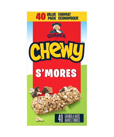 QUAKER CHEWY, S'Mores Granola Bars, 960g/33.9 oz.,(40 Count) {Imported from Canada}