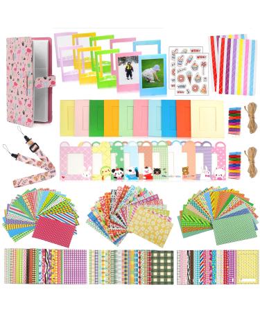 Latest Colorful Bundle Kit for Instax Accessories Kit, Compatible With Fujifilm Instax Mini 9 8 11 70 90 Accessories Include Photo Albums Film Stickers Desk Stands Hanging Frame Clips Straps