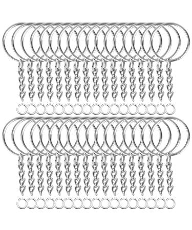  PAXCOO Keychain Making Supplies, 50Pcs Keychains with Chain and  50 Pcs Jump Rings, Keychain Rings Kit Keychain Findings Bulk for Keychain  Making DIY Crafts : Everything Else