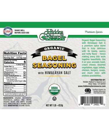 Organic Everything Bagel Seasoning 5.1 oz - Hidden Nature's Source