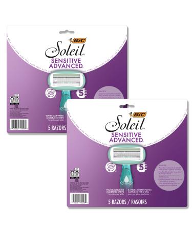 BIC Soleil Comfort, 4 Flexible Blades and Comfortable Grip, Disposable  Razors for Women, Assorted Colors, 3-Count