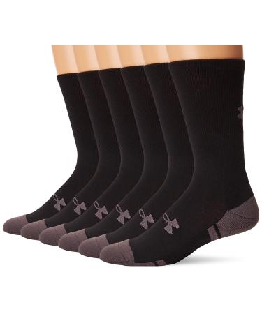 Under Armour Adult Resistor 3.0 No Show Socks, Multipairs 6 Black