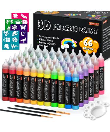 69 Pack Kids Paint Set, Shuttle Art Art Set for Kids with 30 Colors Acrylic Paint, Wood Easel, Canvas, Painting Pad, Brushes, Palette and Smock, Compl