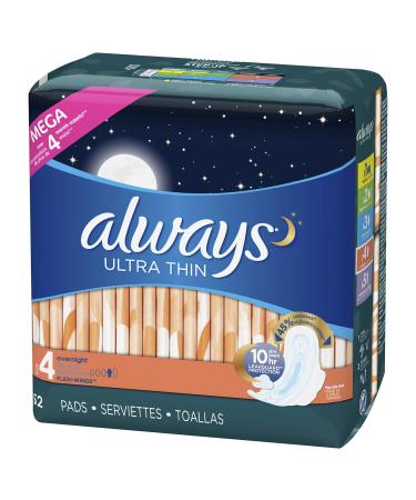 Always Ultra Thin Advanced Overnight Pads, 76-count