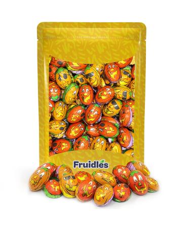 Halloween Chocolate Pumpkin Pals, Milk Chocolate Trick-Or-Treat Party Bag Fillers, Individually Wrapped in Multi-color Pumpkin Face Design Foils, Kosher Certified (Half-Pound) 8 Ounce (Pack of 1)